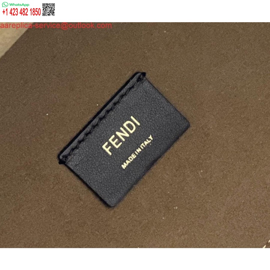 Réplica Fendi 8553 Bolso Mediano Sunshine 8bh386 Comprador De Cuero Laminado Plateado