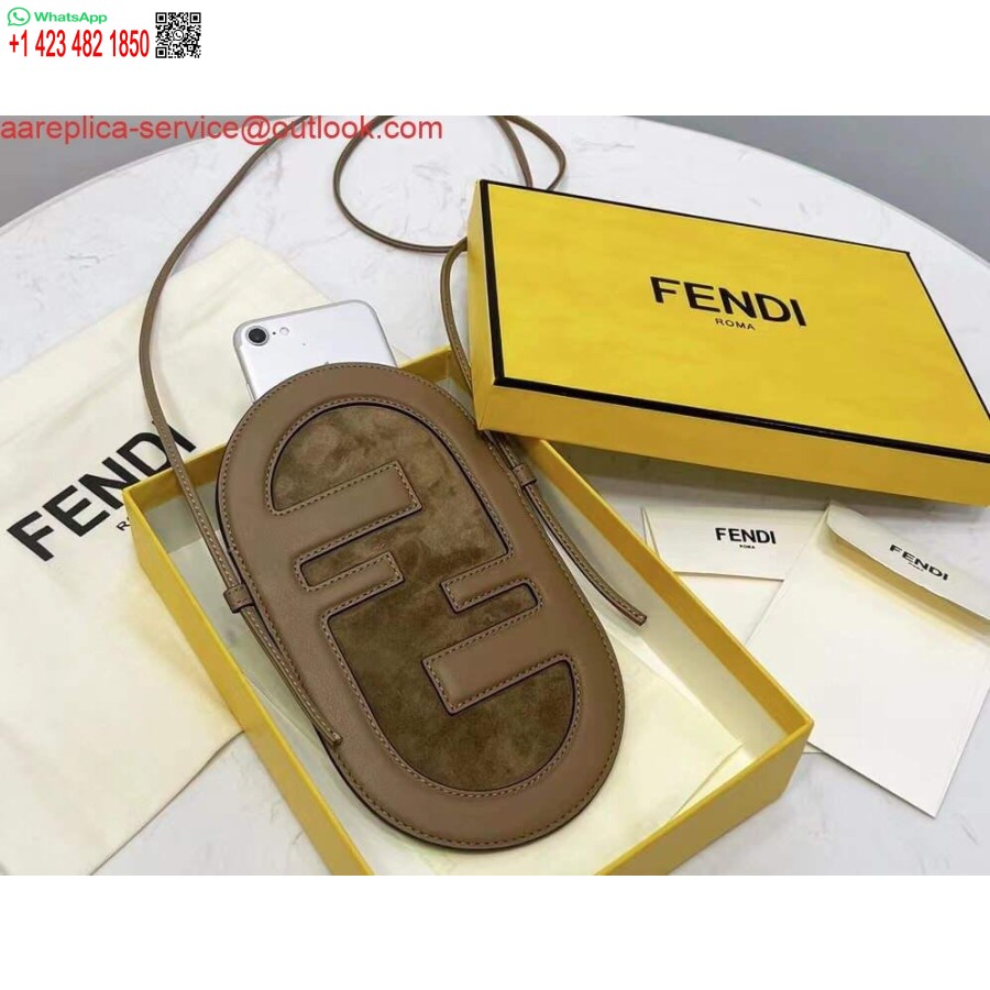 Replica Fendi 8526 Telefon Axelväska Grå