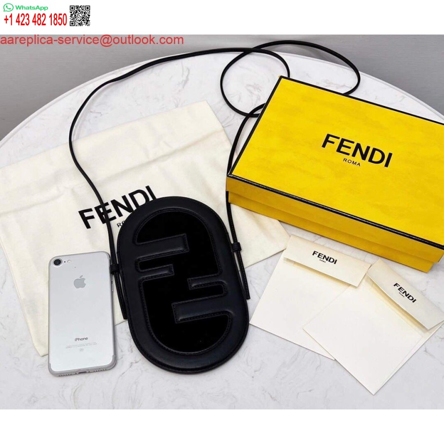 Replica Fendi 8526 Telefon Axelväska Svart
