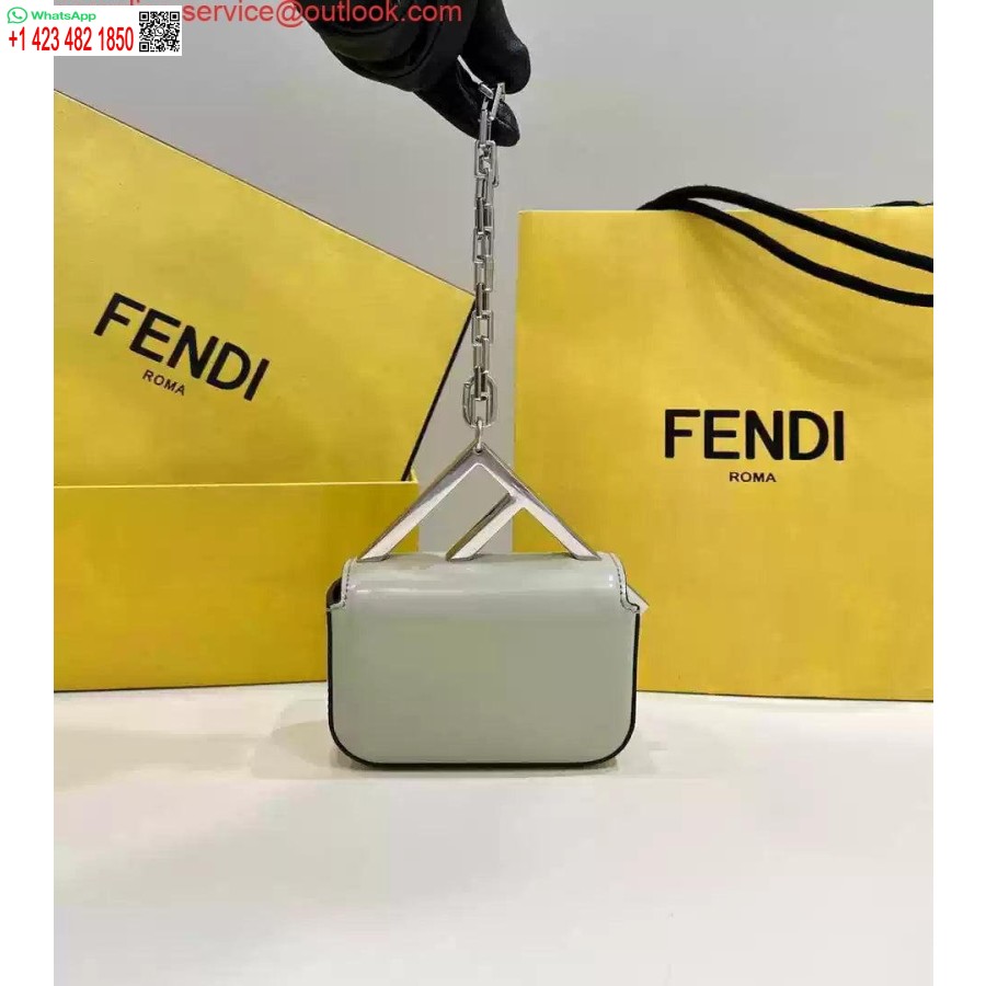 העתק Fendi 7as173 Fendi מראה ראשון תיק ננו מעור ירוק בהיר