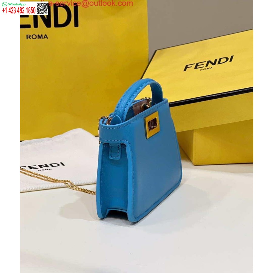 Replika Fendi 7ar993 Fendi Pico Peekaboo Kouzlo Modrá 8385