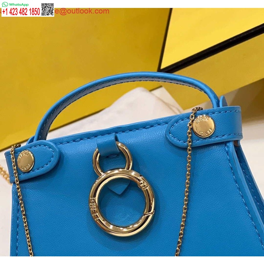 Replika Fendi 7ar993 Fendi Pico Peekaboo Kouzlo Modrá 8385