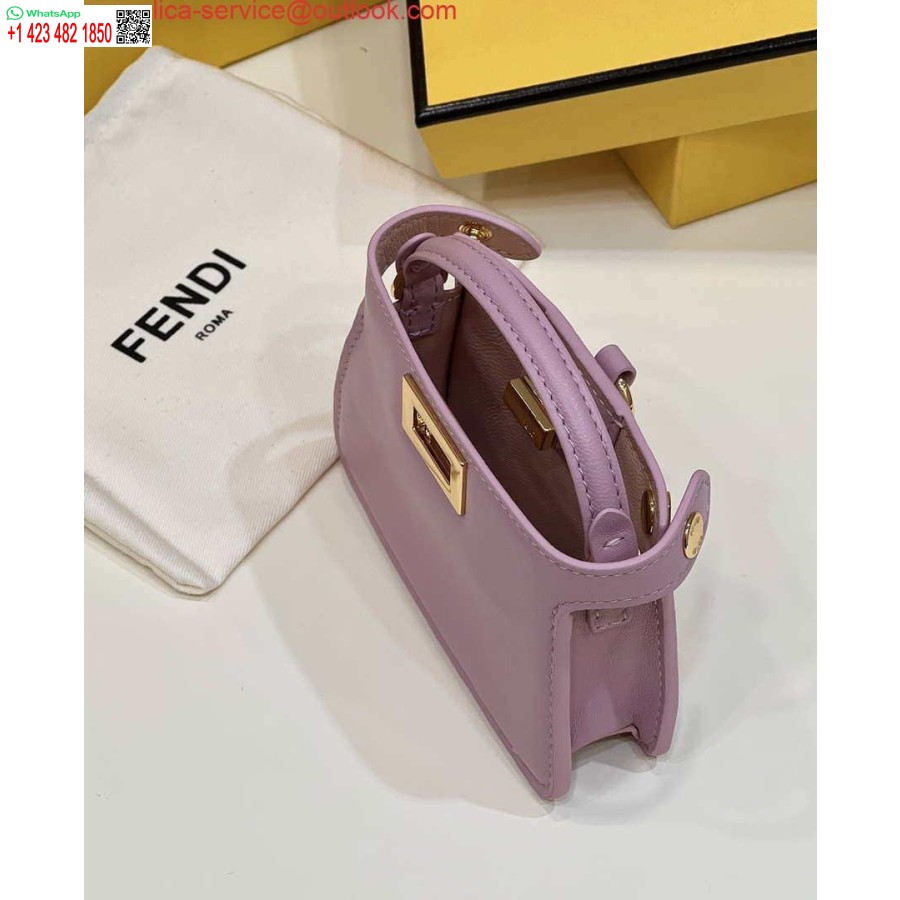 Replica Fendi 7ar993 Fendi Pico Peekaboo Charm 8385 Violet