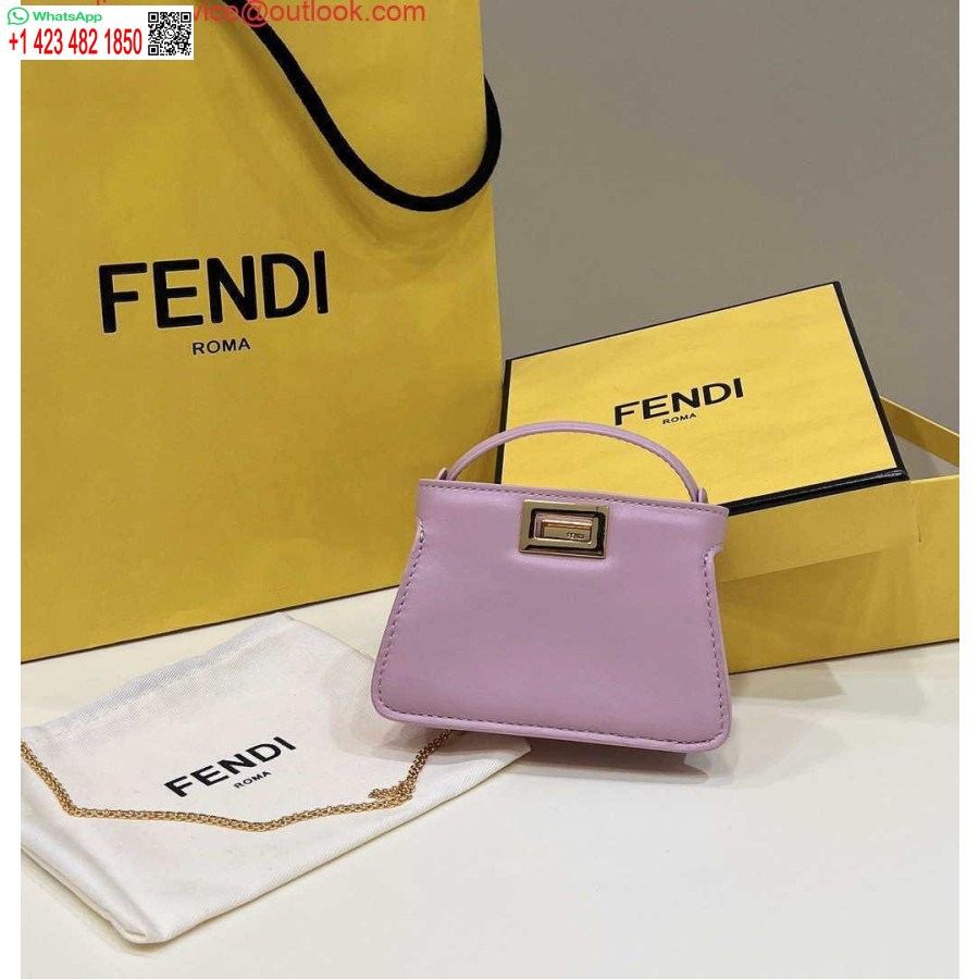 Replica Fendi 7ar993 Fendi Pico Peekaboo Charm 8385 Violet