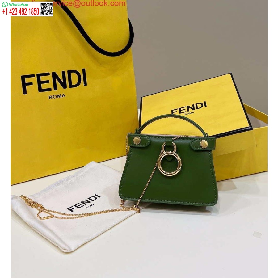 Replica Fendi 7ar993 Fendi Pico Peekaboo Berlock 8385 Grön