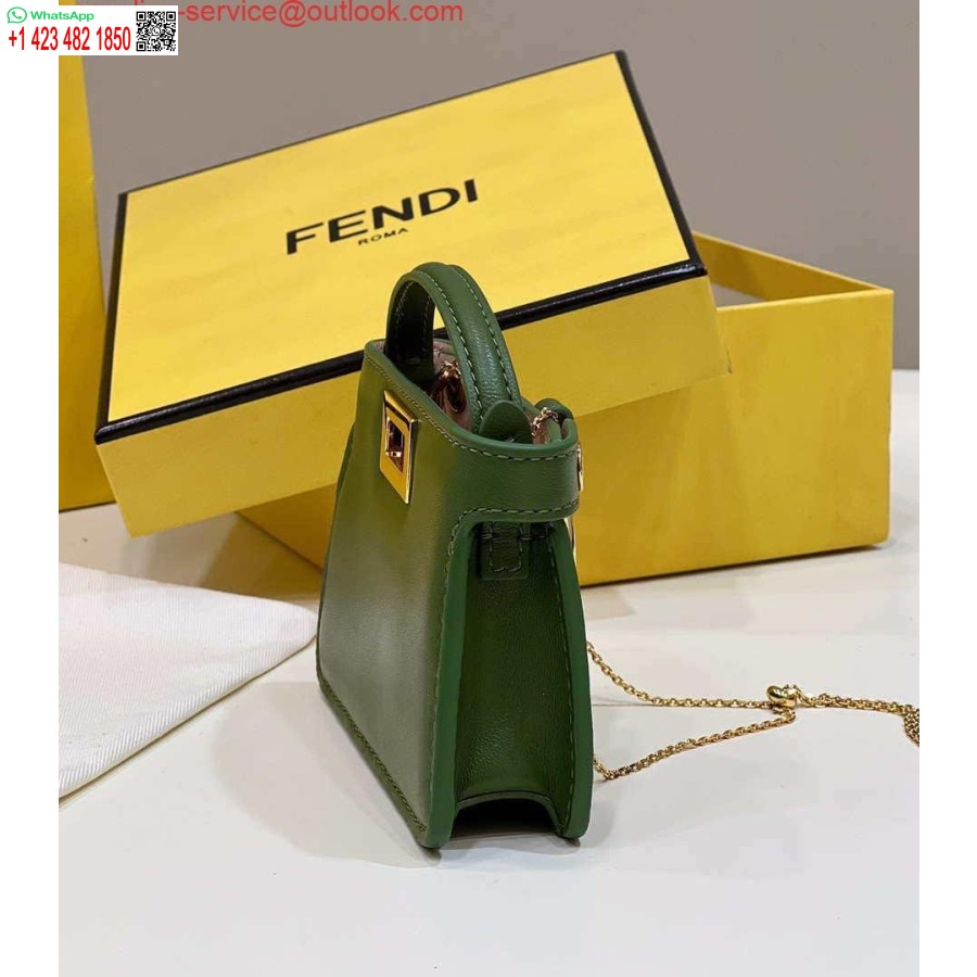 Replica Fendi 7ar993 Fendi Pico Peekaboo Berlock 8385 Grön