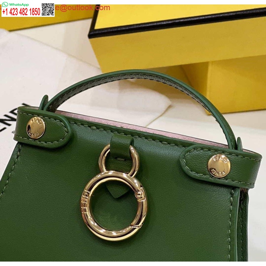 Replica Fendi 7ar993 Fendi Pico Peekaboo Berlock 8385 Grön
