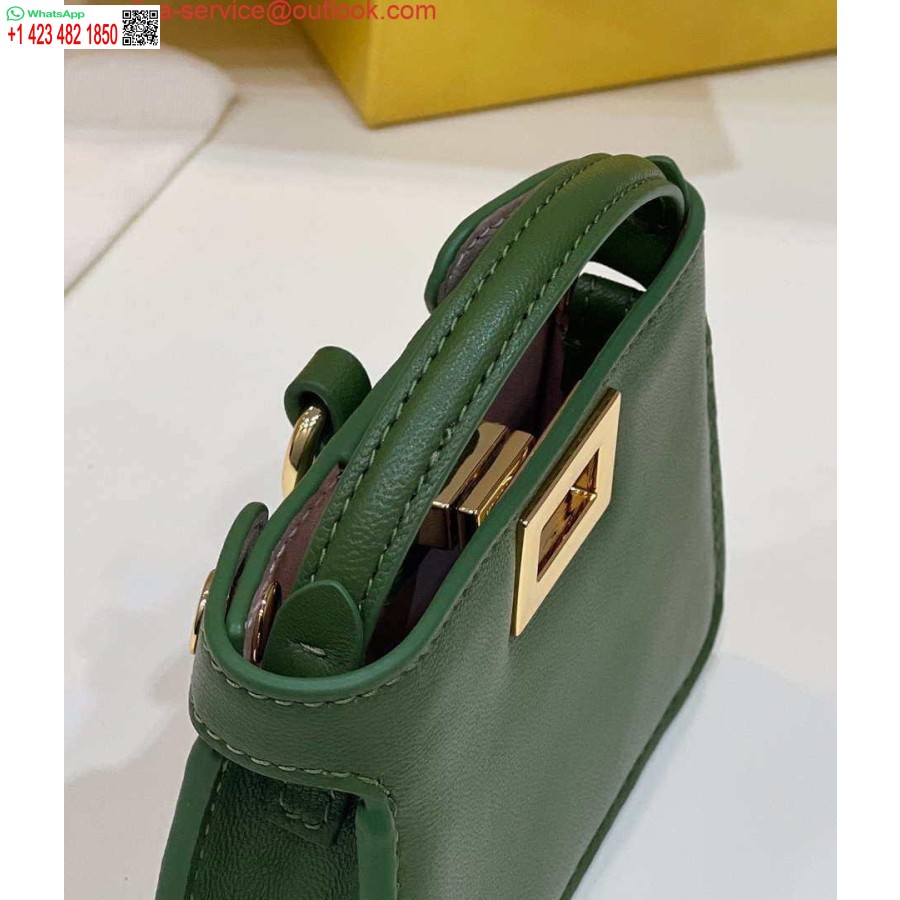 Replica Fendi 7ar993 Fendi Pico Peekaboo Berlock 8385 Grön