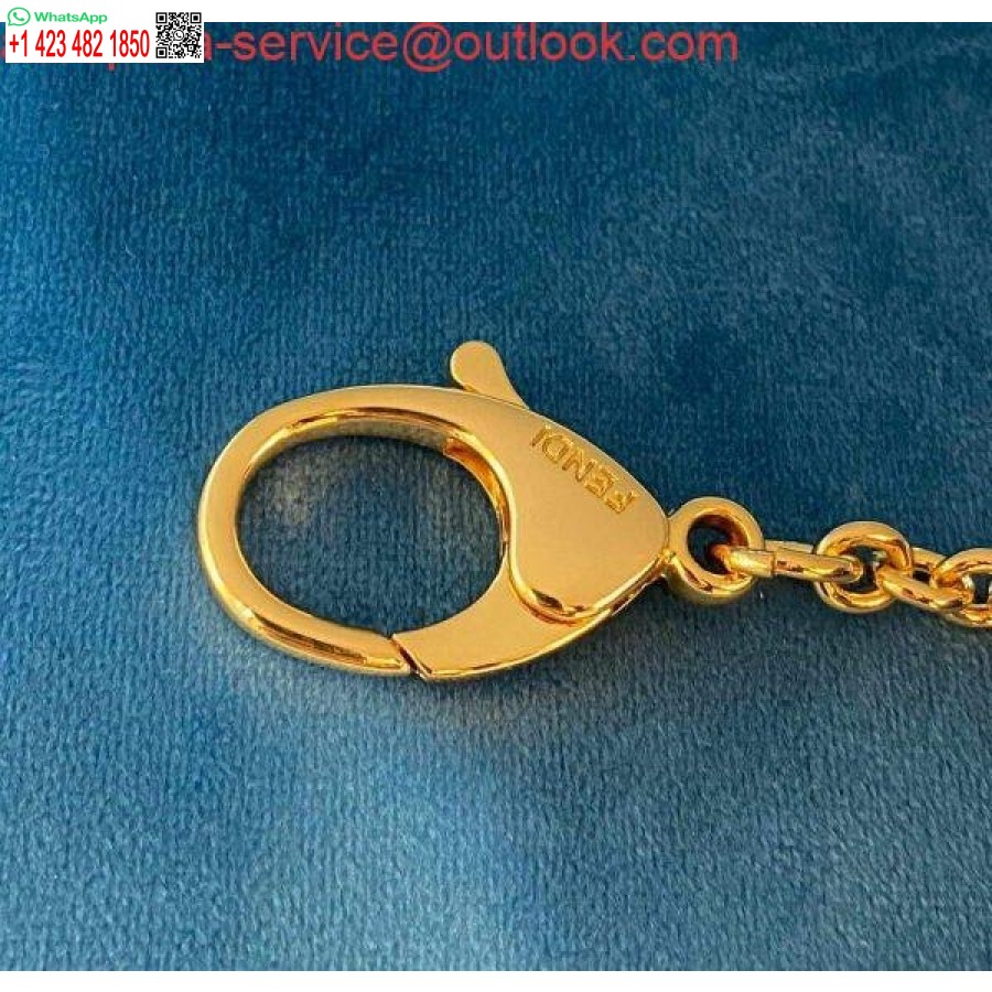 Replica Fendi 7ar844 Nano Baguette Berlock Lila Nappaläder