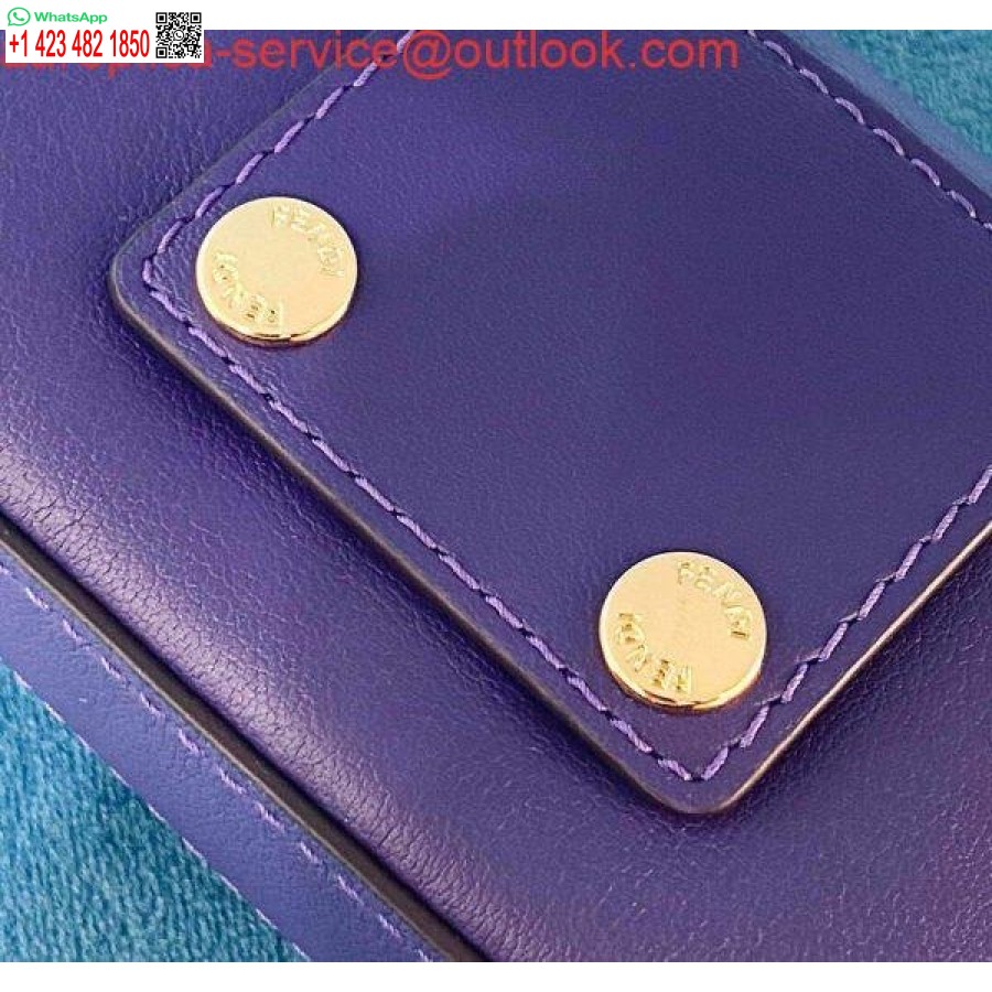 Replica Fendi 7ar844 Nano Baguette Berlock Lila Nappaläder