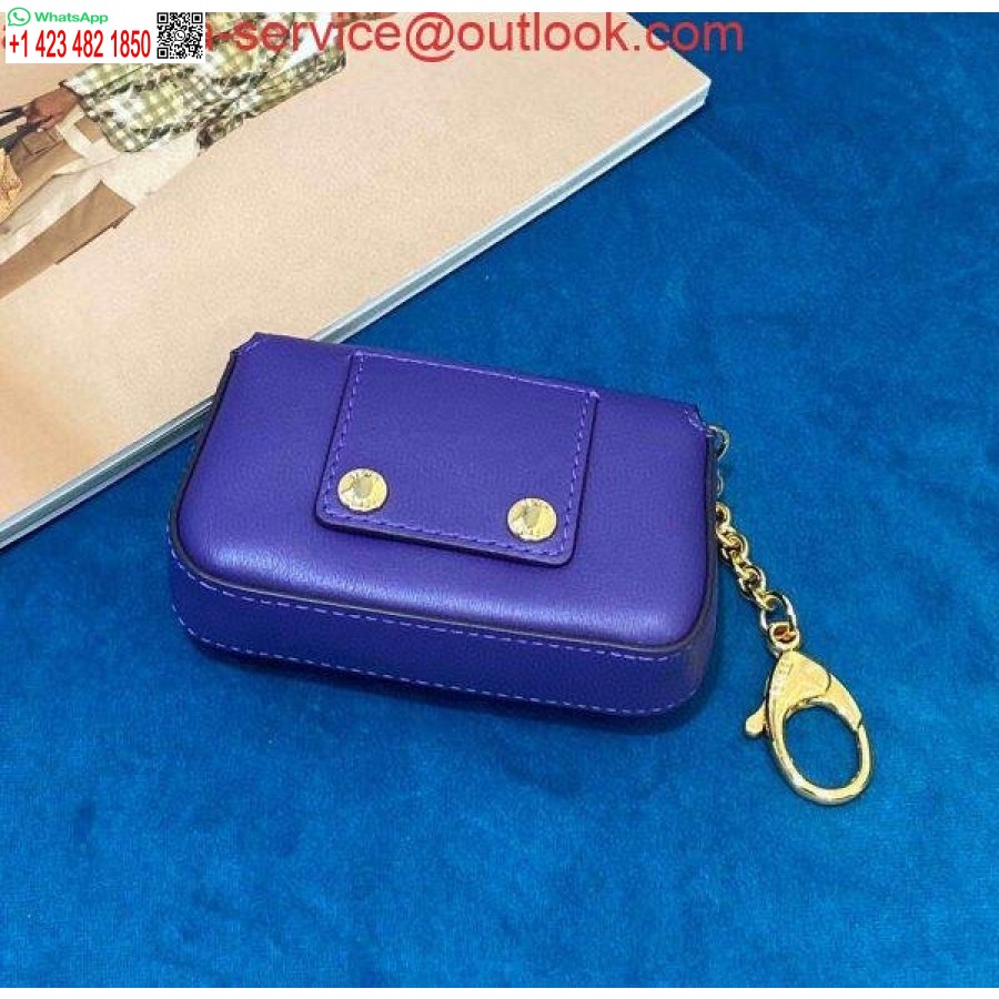 Replica Fendi 7ar844 Nano Baguette Berlock Lila Nappaläder