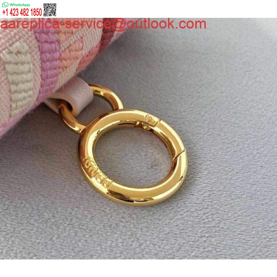 Replica Fendi 7ar844 Nano Baguette Berlock Rosa Canvas Berlock