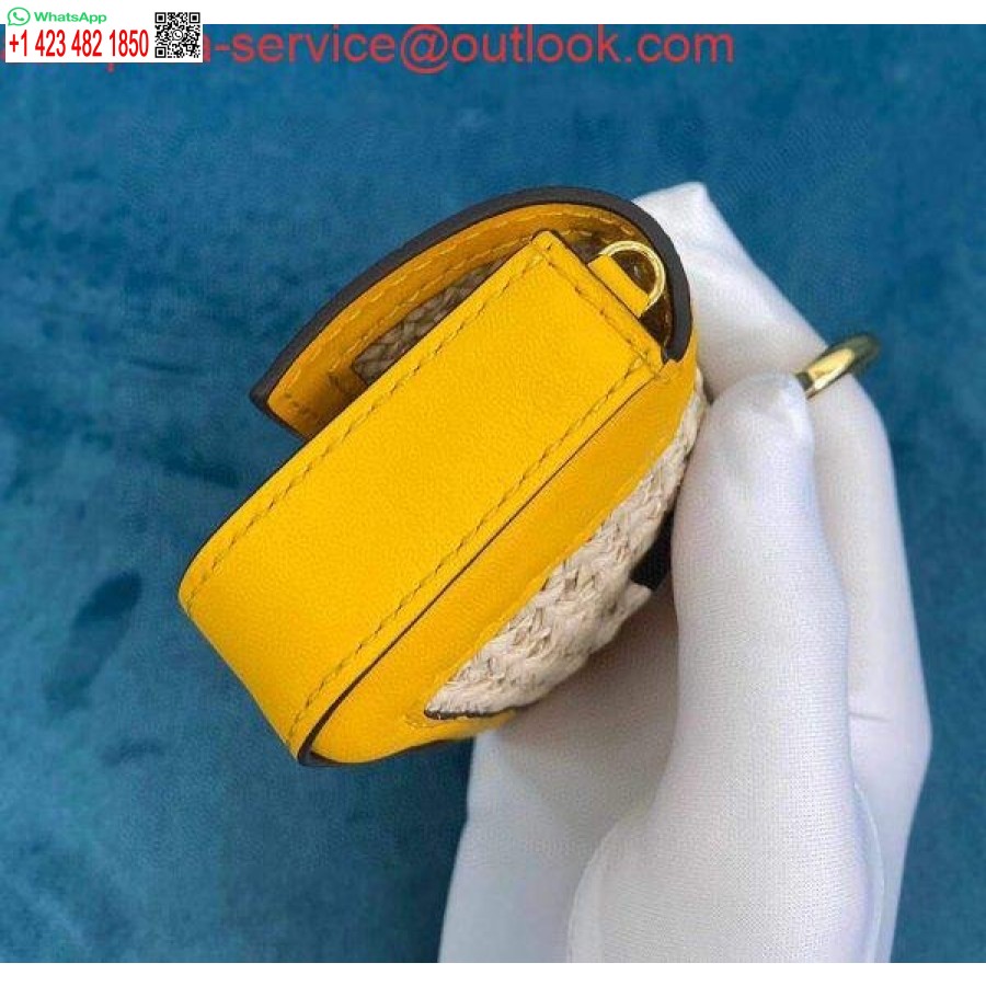 Replika Fendi 7ar844 Nano Baguette Pesona Pesona Rafia Krem