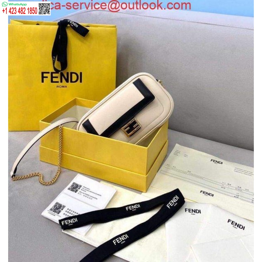 Replica Fendi 70213 Borsa In Pelle Baguette Facile Bianca