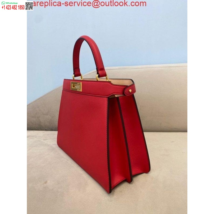 Replica Borsa Fendi 70193 Peekaboo Iseeu Media In Pelle Rossa