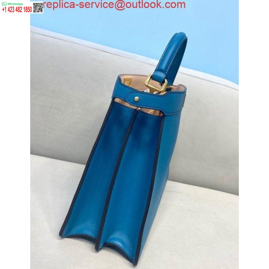 Replica Fendi 70193 Peekaboo ISEEU MEDIUM Blue Leather Bag