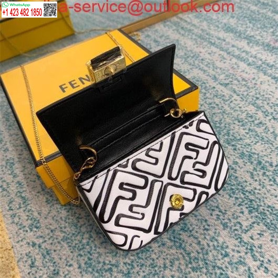 Replika Fendi 6801 Monogram Avslappnad Stil Street Style Samarbete 2-vägs Kedjeväska
