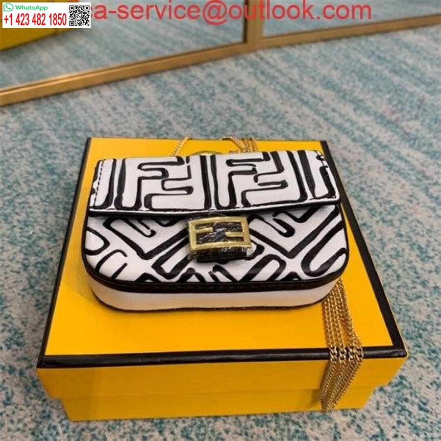 Replika Fendi 6801 Monogram Avslappnad Stil Street Style Samarbete 2-vägs Kedjeväska