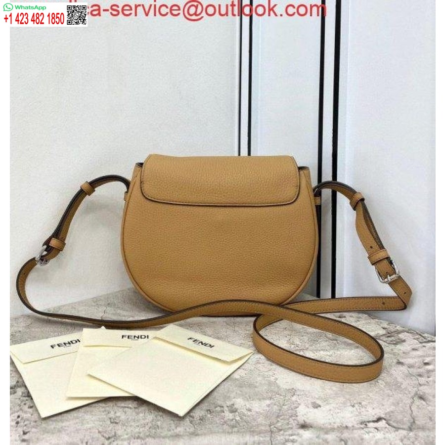 Réplica Fendi 655 Bolsa De Couro Fendi Moonlight Ombro Sela Marrom