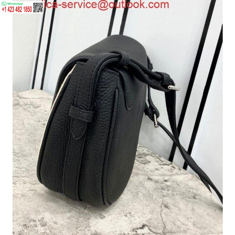 Réplica Fendi 655 Fendi Moonlight Bandolera Bolso De Cuero Negro