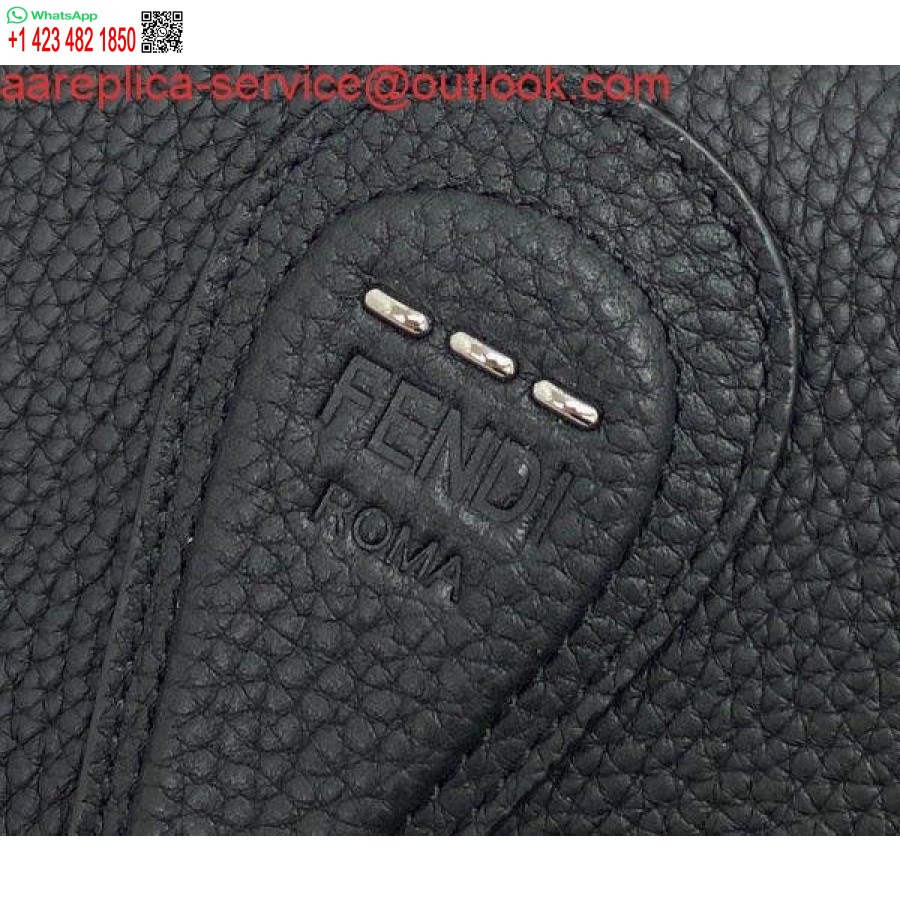 Réplica Fendi 655 Fendi Moonlight Bandolera Bolso De Cuero Negro