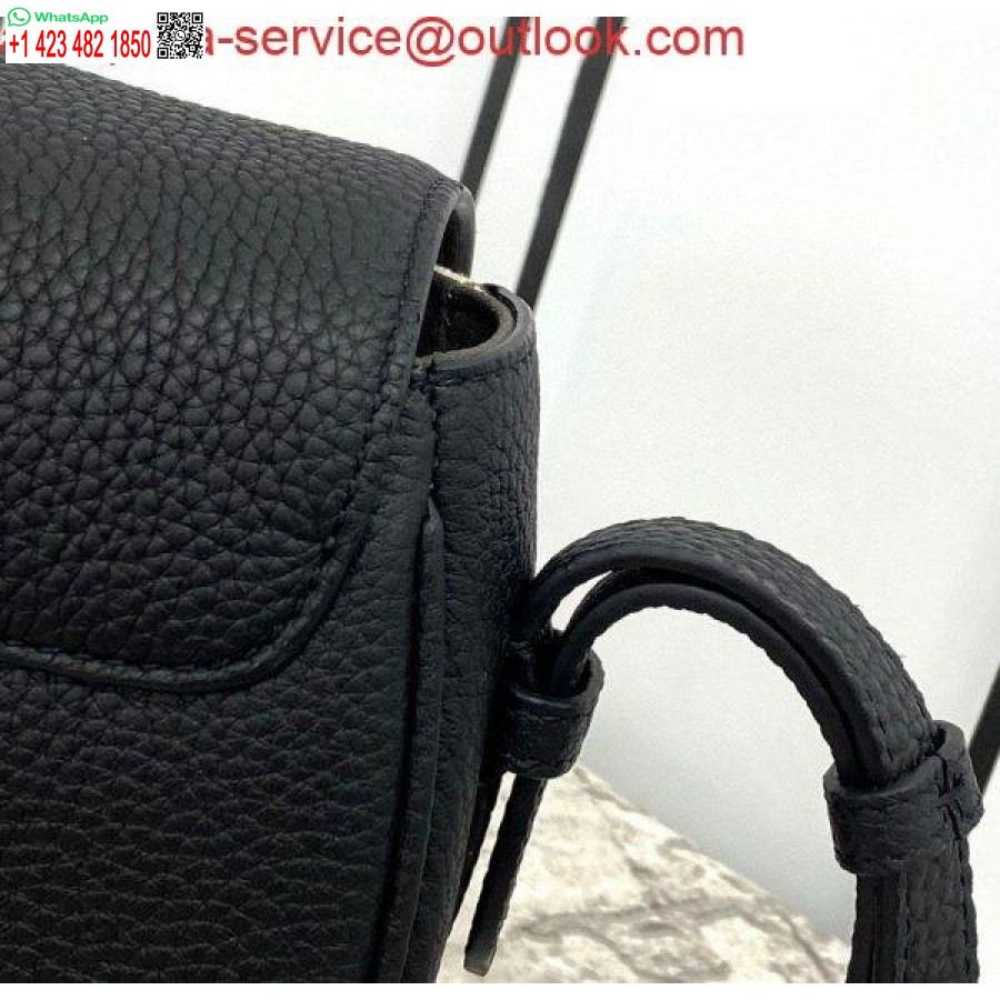 Réplica Fendi 655 Fendi Moonlight Bandolera Bolso De Cuero Negro