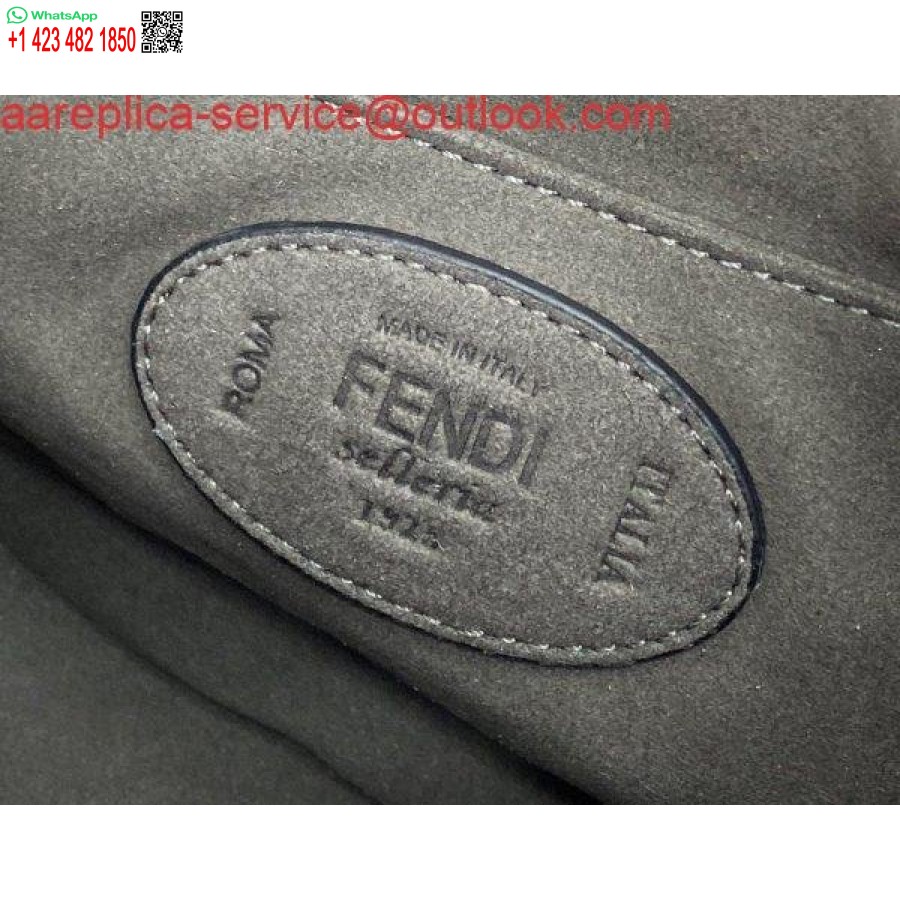 Réplica Fendi 655 Fendi Moonlight Bandolera Bolso De Cuero Negro