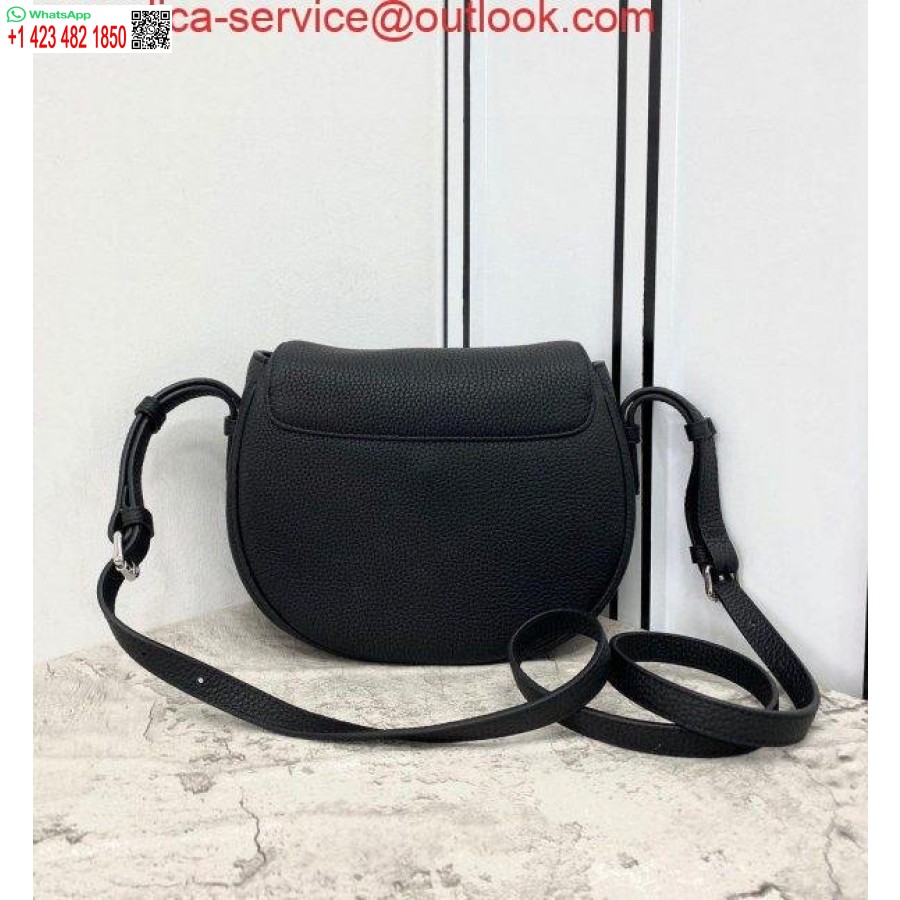 Réplica Fendi 655 Fendi Moonlight Ombro Sela Bolsa De Couro Preta