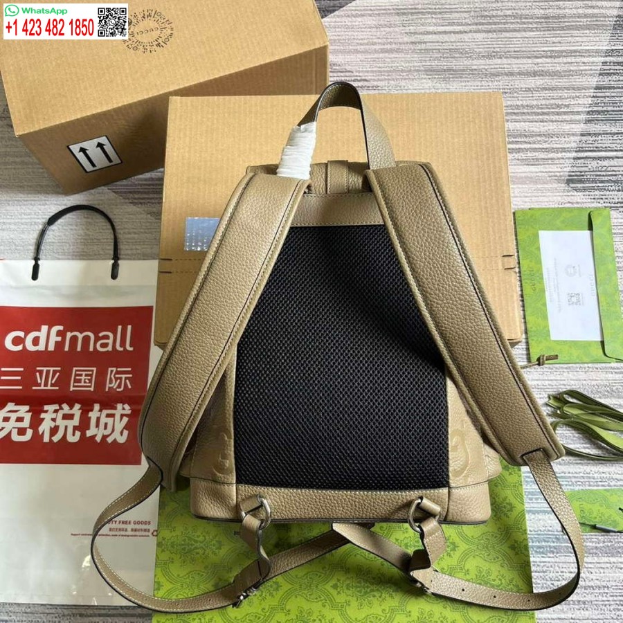 Replica Gucci 739503 Jumbo Gg תיק גב קטן בצבע חום