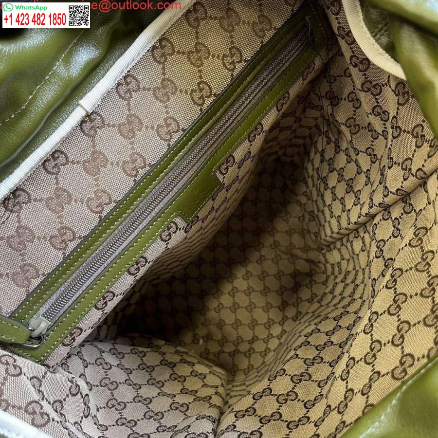 Replika Batohu Gucci 725657 S Tónovým Dvojitým G Lesná Zelená