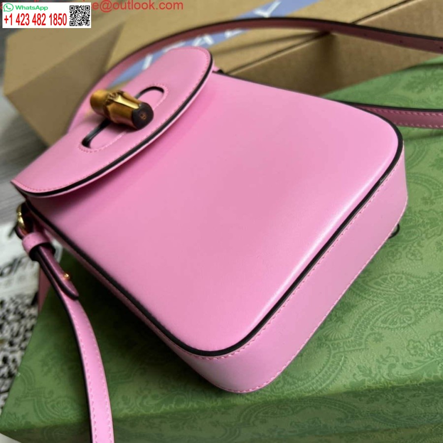реплика Gucci 702106 бамбукова мини чанта розово