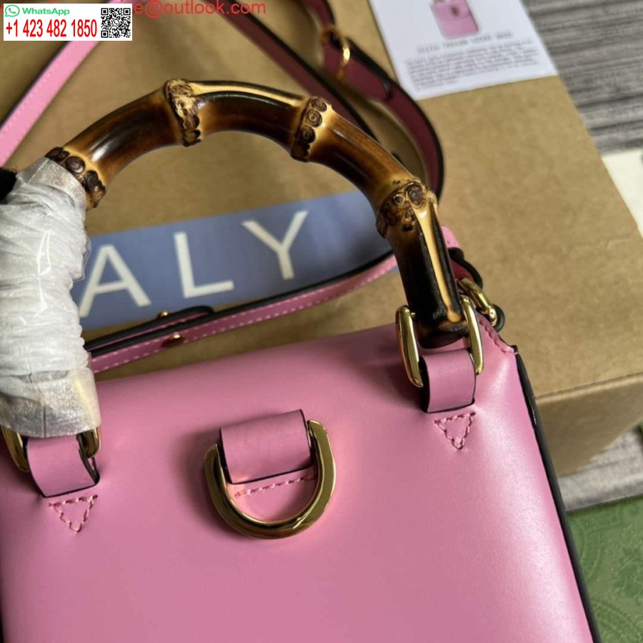 реплика Gucci 702106 бамбукова мини чанта розово