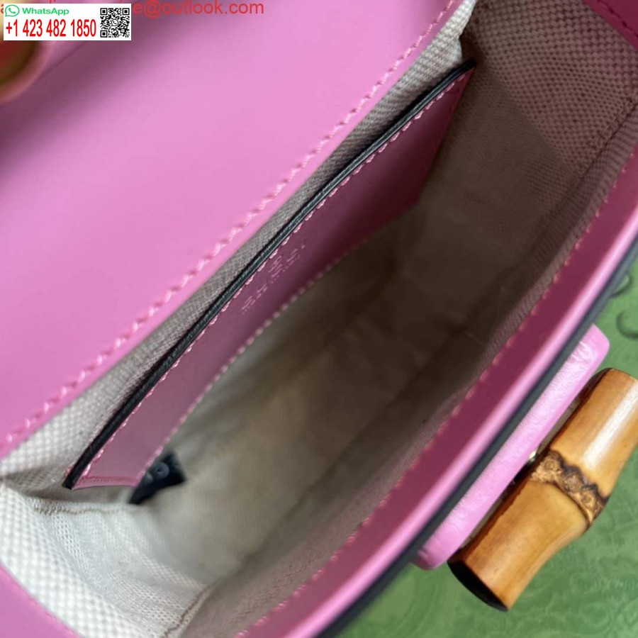 реплика Gucci 702106 бамбукова мини чанта розово