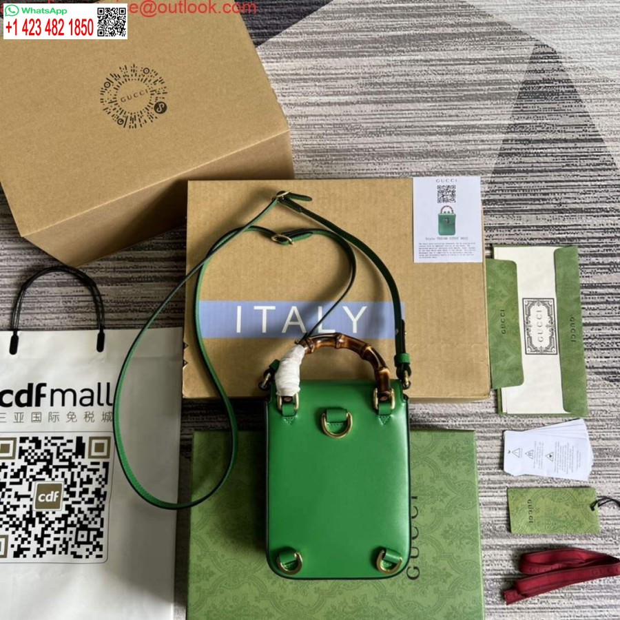 Replica Gucci 702106 Bambukinė Mini Rankinė žalia