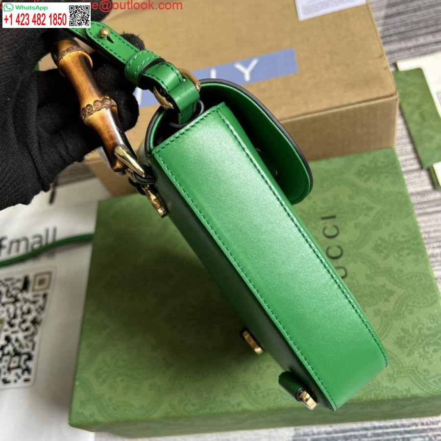 Replica Gucci 702106 Bambukinė Mini Rankinė žalia