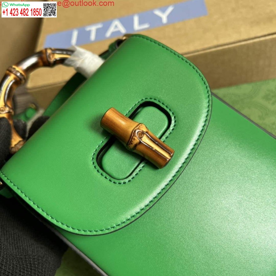 Replica Gucci 702106 Bambukinė Mini Rankinė žalia