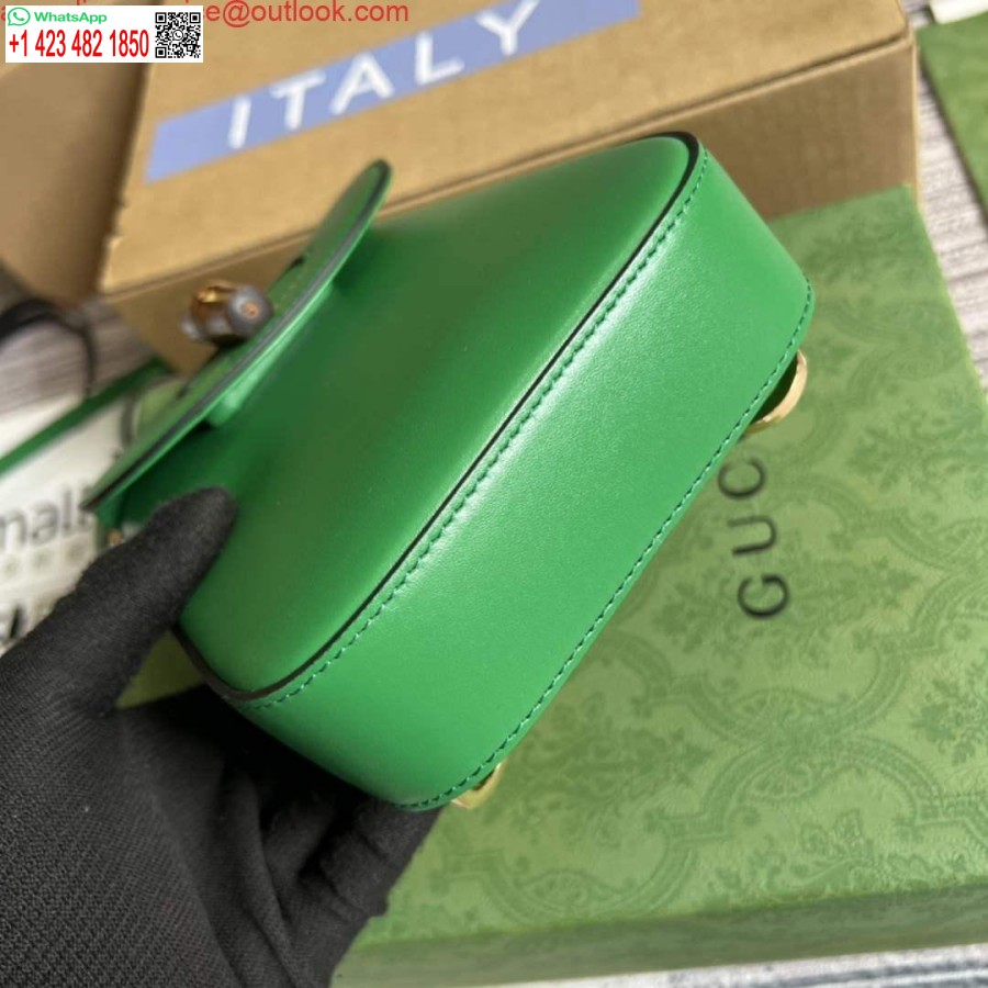 Replica Gucci 702106 Bambukinė Mini Rankinė žalia