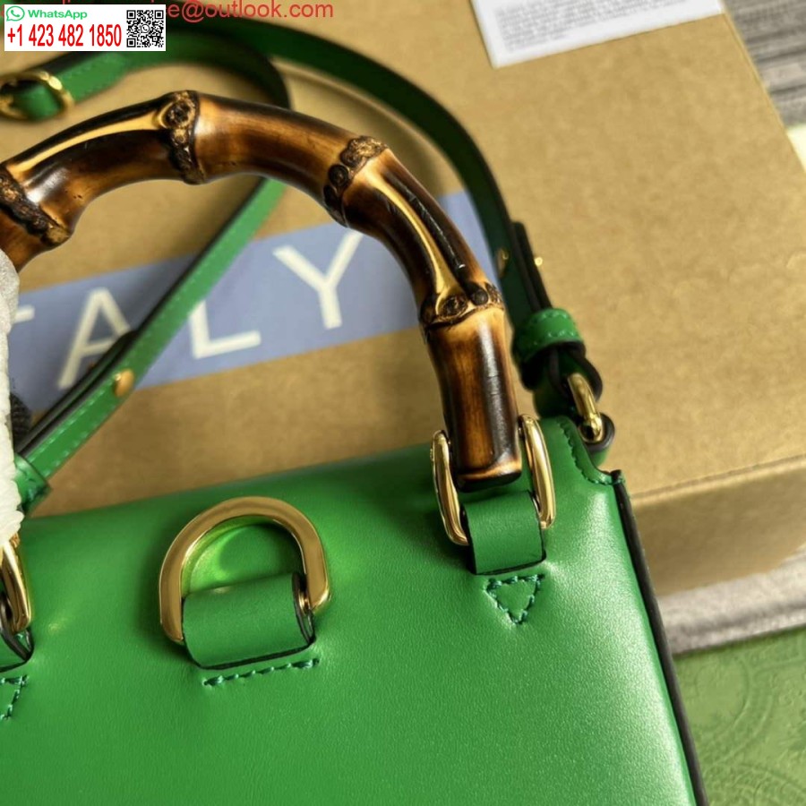 Replica Gucci 702106 Bambukinė Mini Rankinė žalia