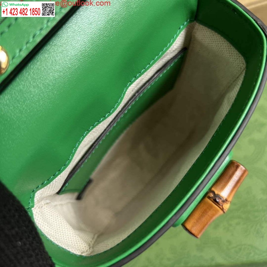 Replica Gucci 702106 Bambukinė Mini Rankinė žalia