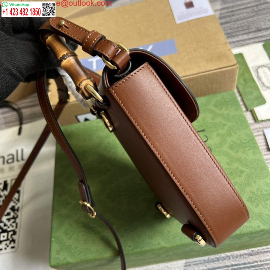 Replika Gucci 702106 Bambus Mini-Handtasche Braun