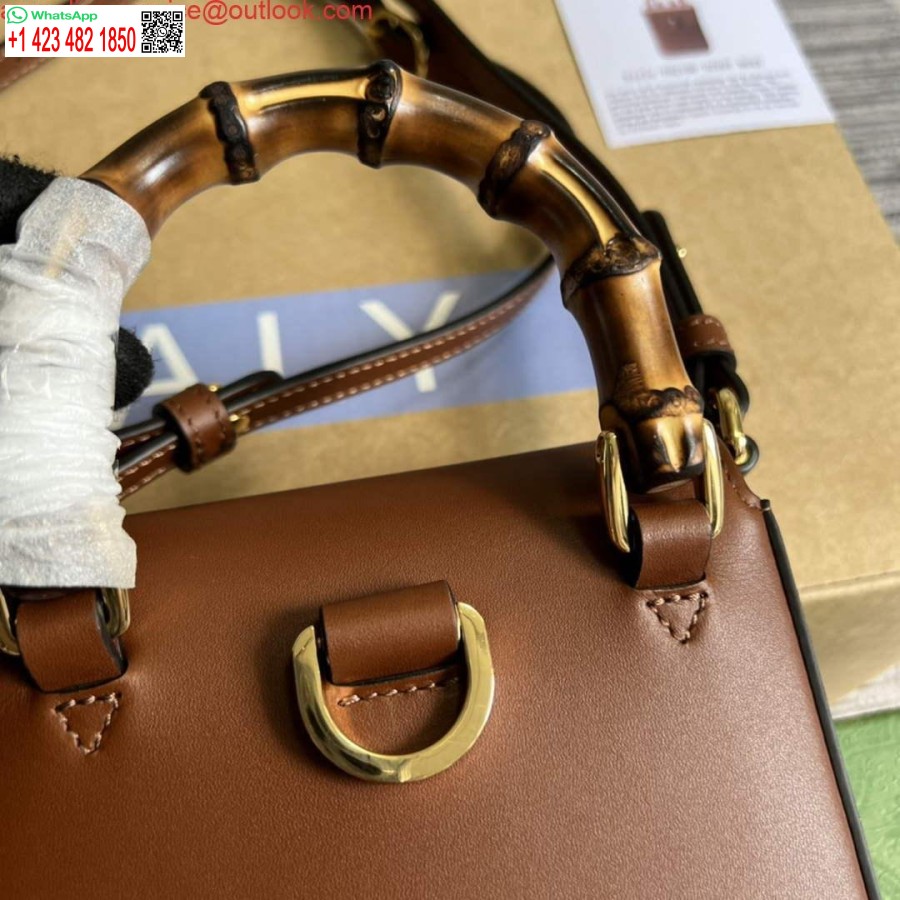 Replika Gucci 702106 Bambus Mini-Handtasche Braun
