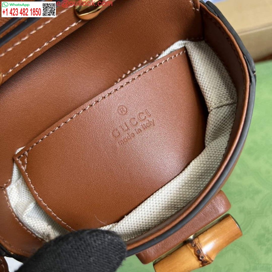 Replika Gucci 702106 Bambus Mini-Handtasche Braun