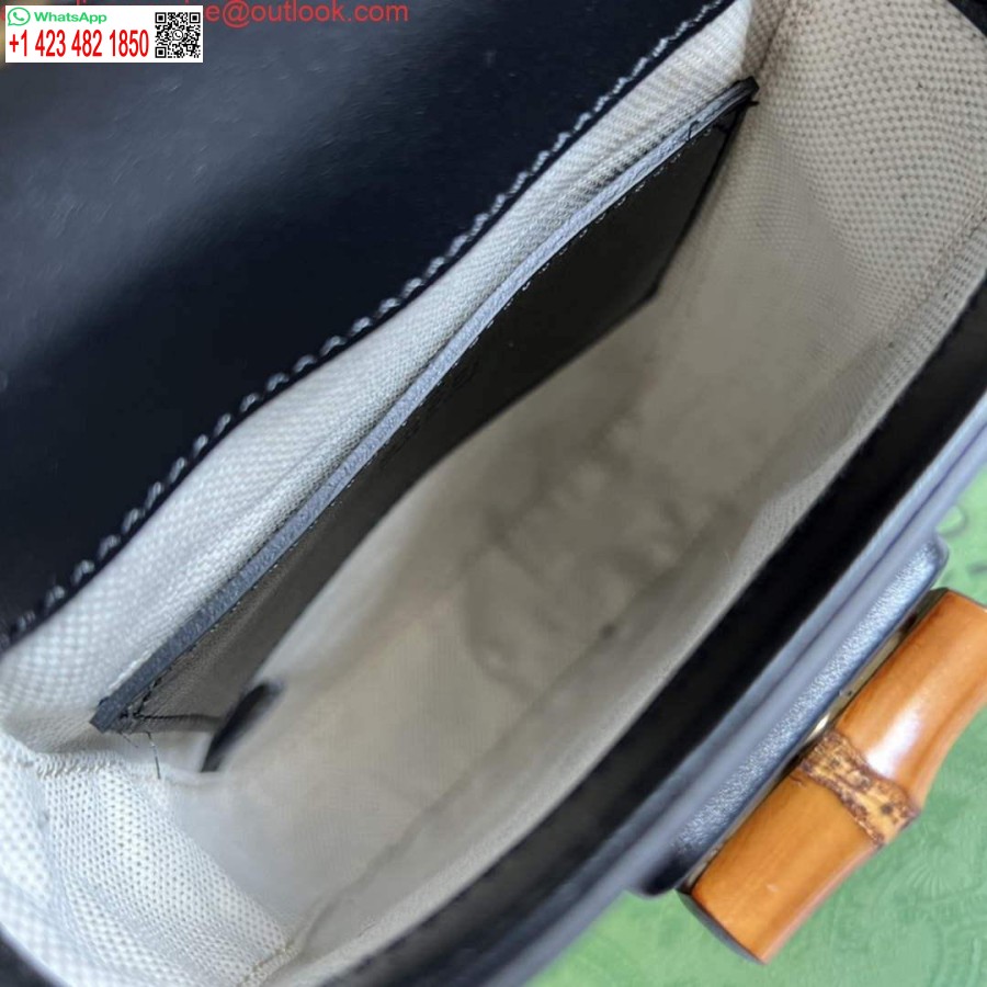 Replika Gucci 702106 Mini Torbica Od Bambusa Crna