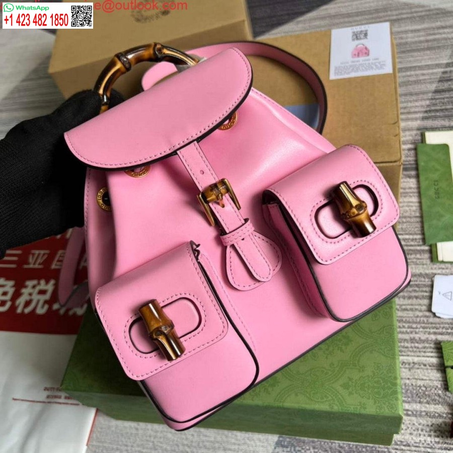 Replica Gucci 702101 Bamboe Rugzak Roze