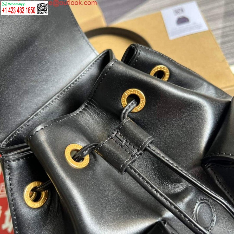 Replica Gucci 702101 Bamboe Rugzak Zwart