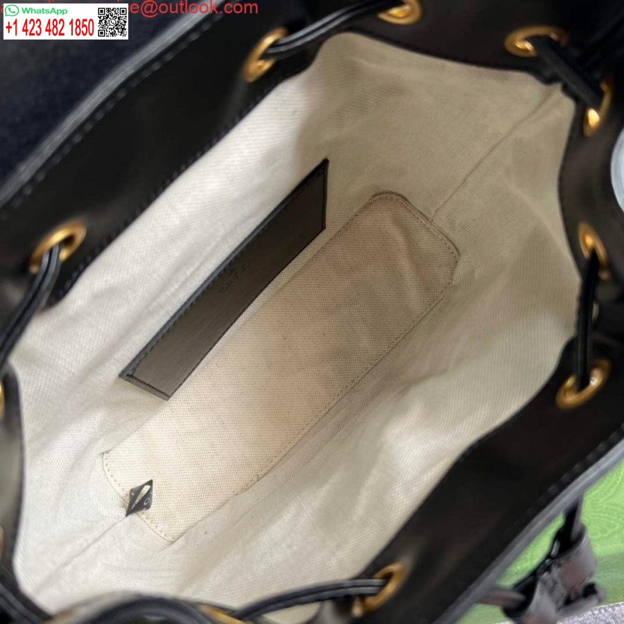 Replica Gucci 702101 Bamboe Rugzak Zwart