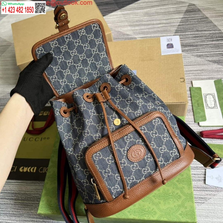 ρεπλίκα Gucci 674147 σακίδιο πλάτης με μπλε μπλε χρώμα