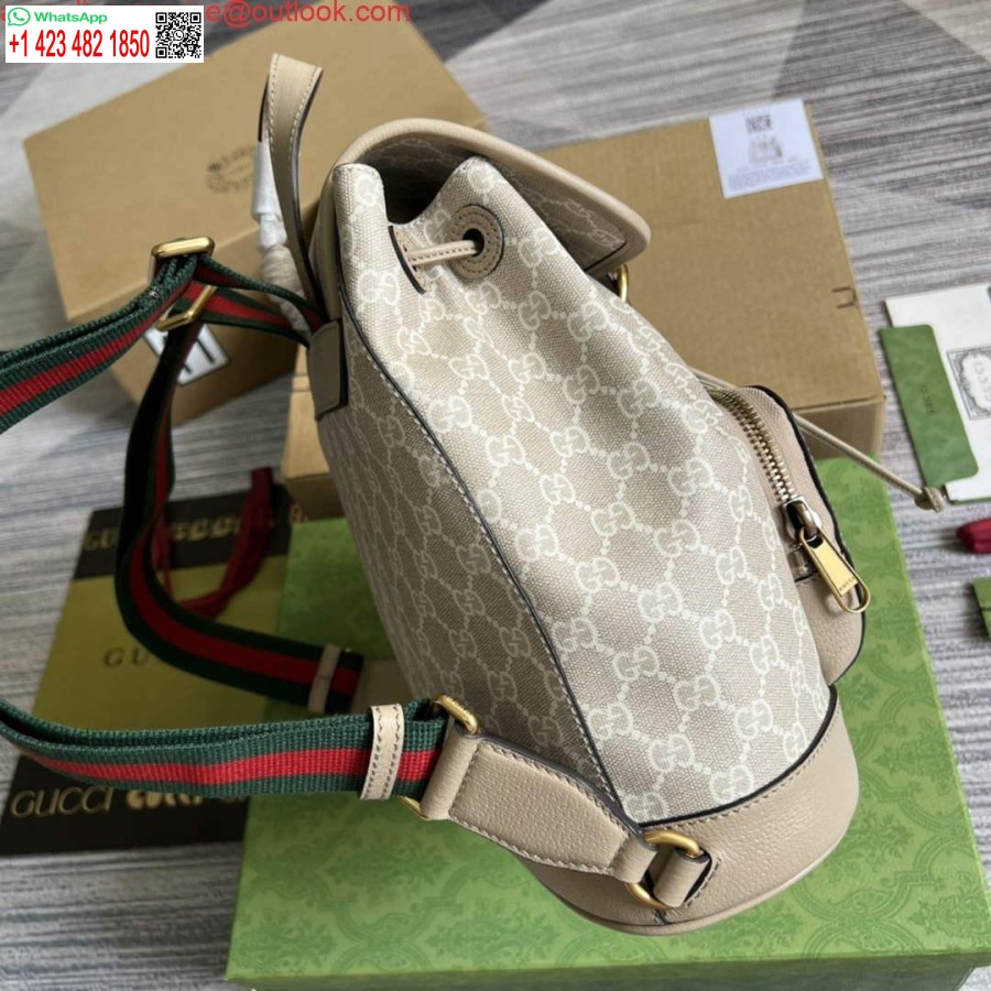 реплика Gucci 674147 раница с преплитане G бежово и бяло