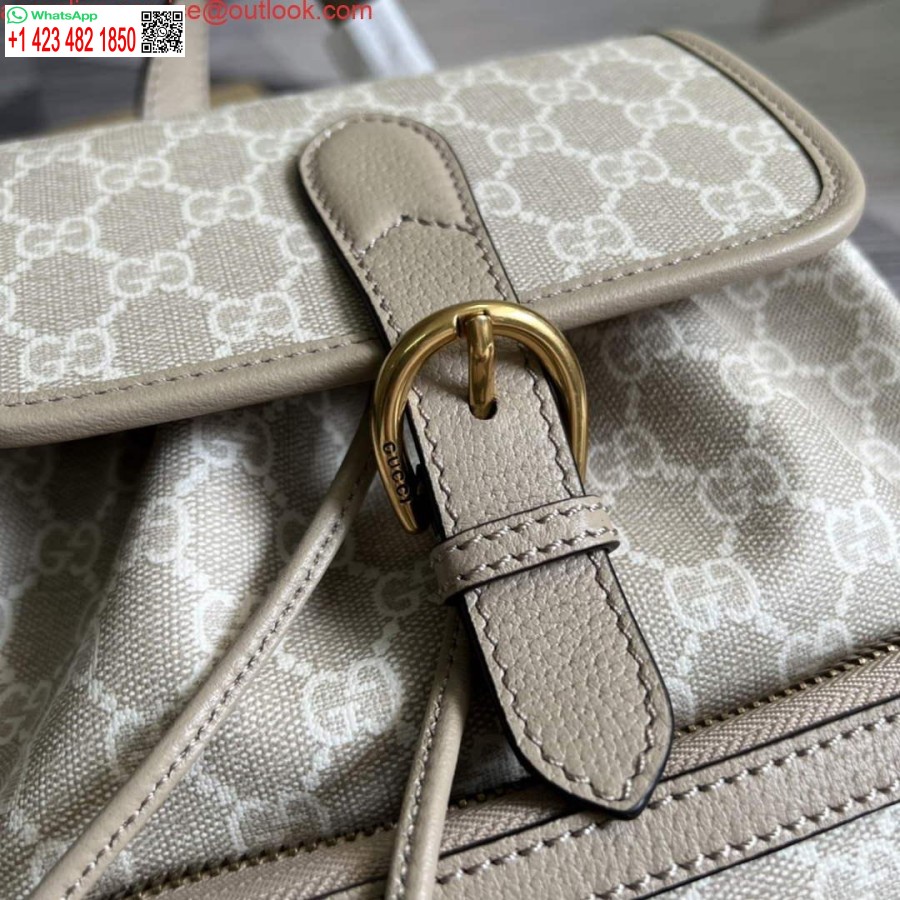 реплика Gucci 674147 раница с преплитане G бежово и бяло