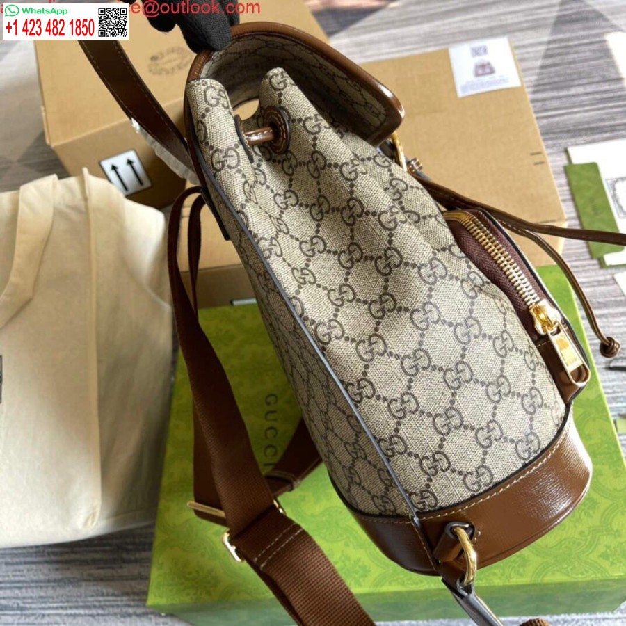 Replica Gucci 674147 Kuprinė Su Blokuojančia G Smėlio Ir Juodmedžio Spalvos